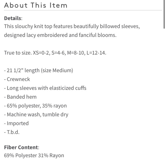 Free People Mint Sweater Long Sleeve Floral Large - Picture 12 of 12